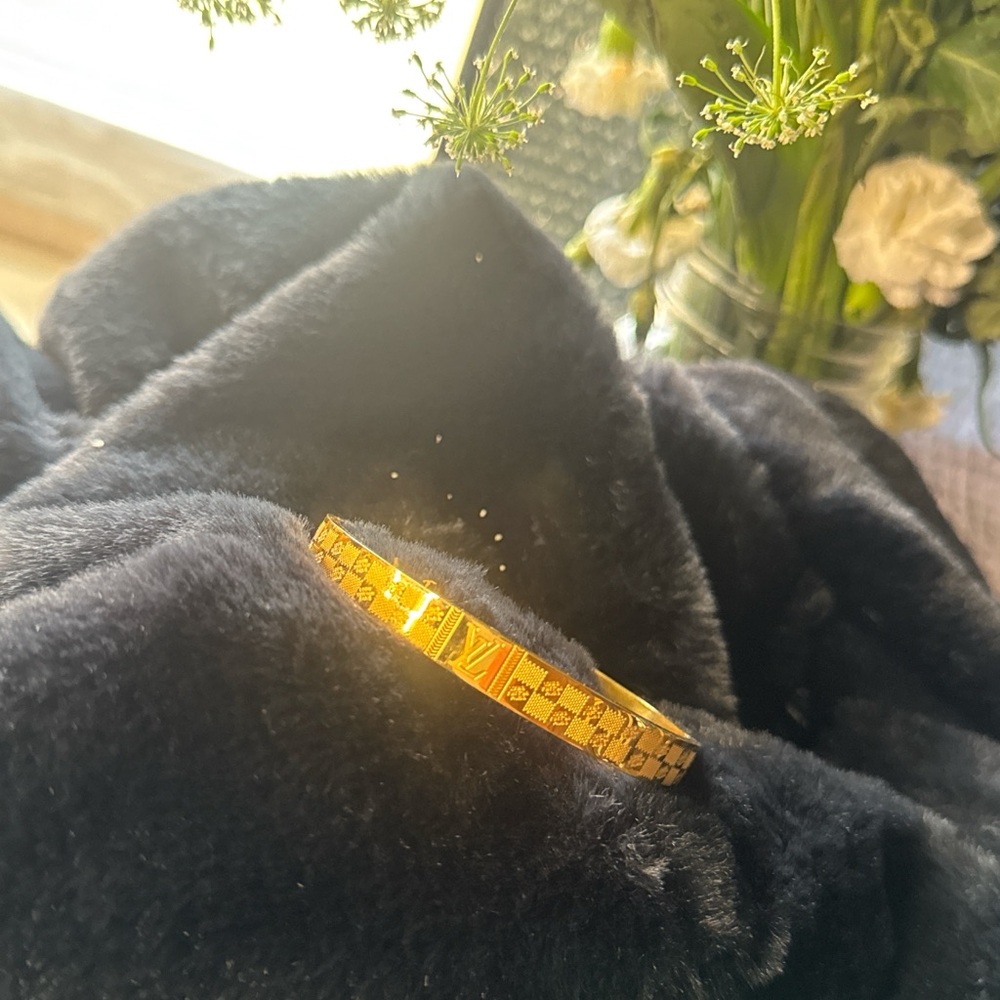 Gold LV Bangle Bracelet